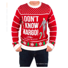 PK1877HX Unisex Ugly Christmas Sweater in Red I Don't Know Margo